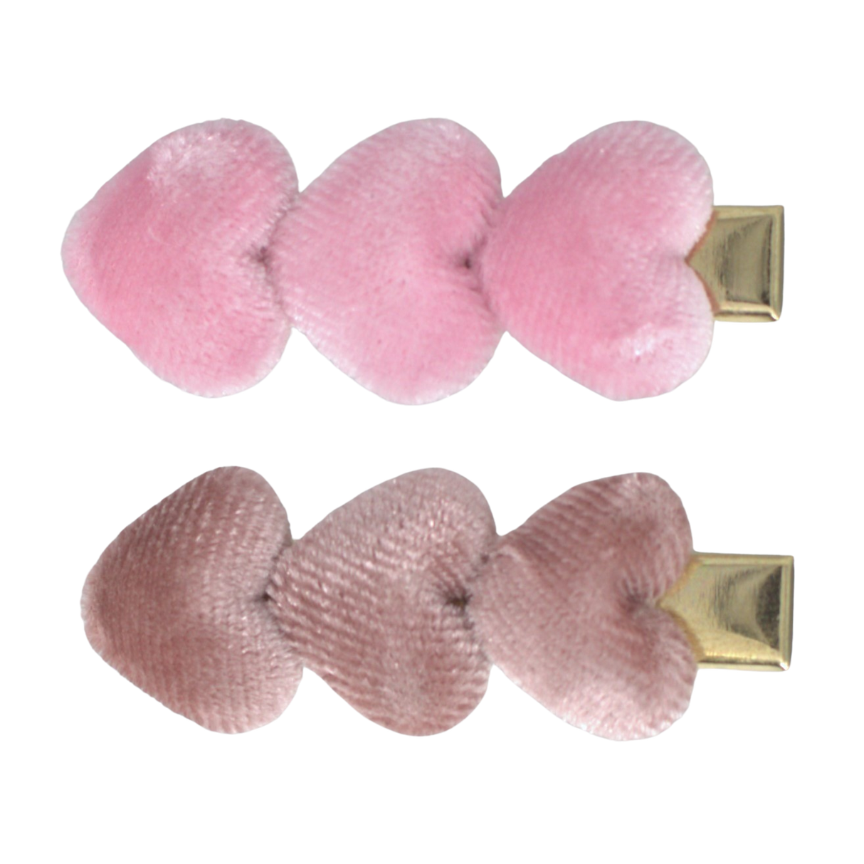 velvet hartjes haarspeldjes