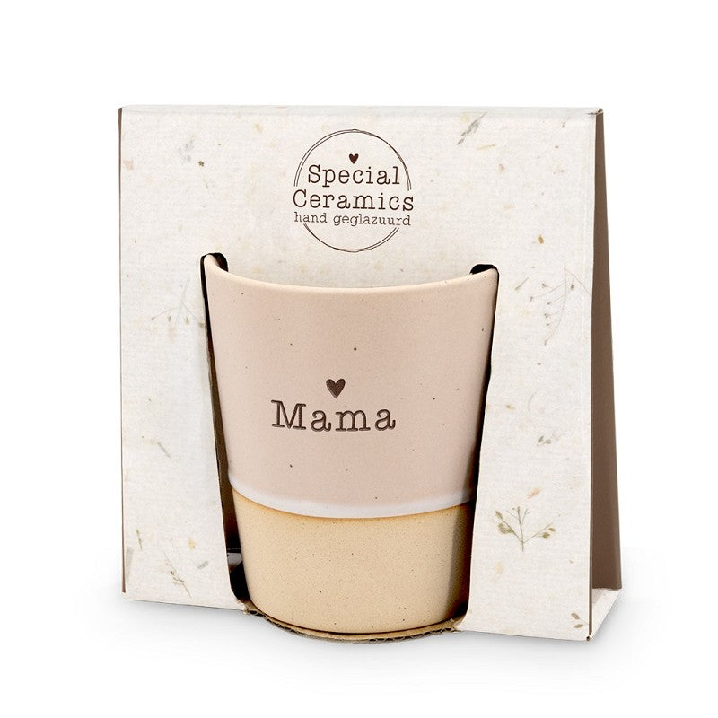 koffietas mok mama hartje roze keramisch