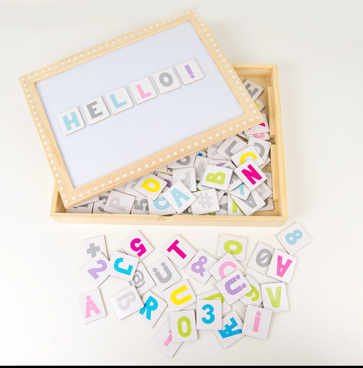 Houten Cijfers En Letters Magneetpuzzel