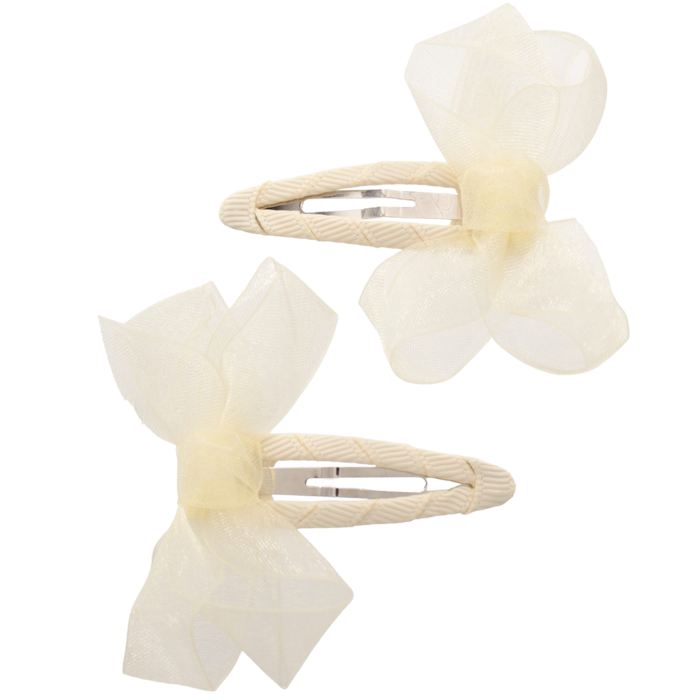 Haarspeldjes Twist en Strik • Cream Organza