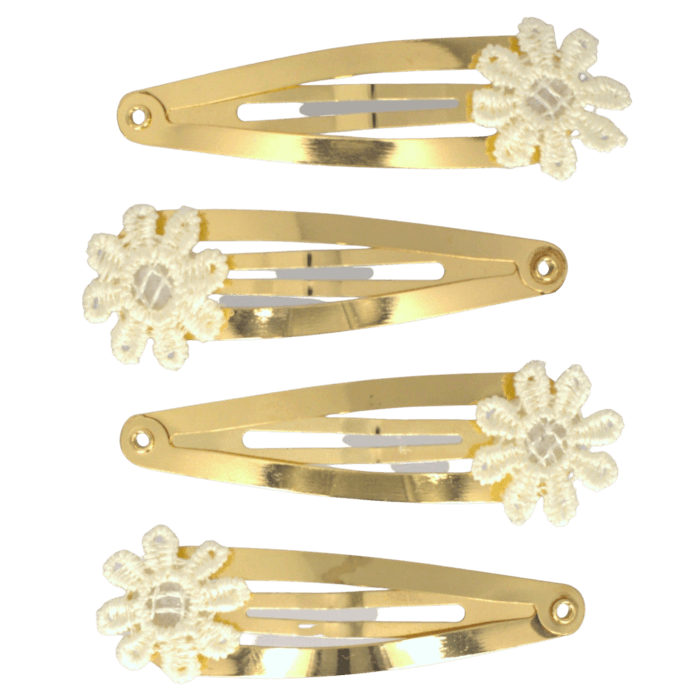 haarclips witte bloemen