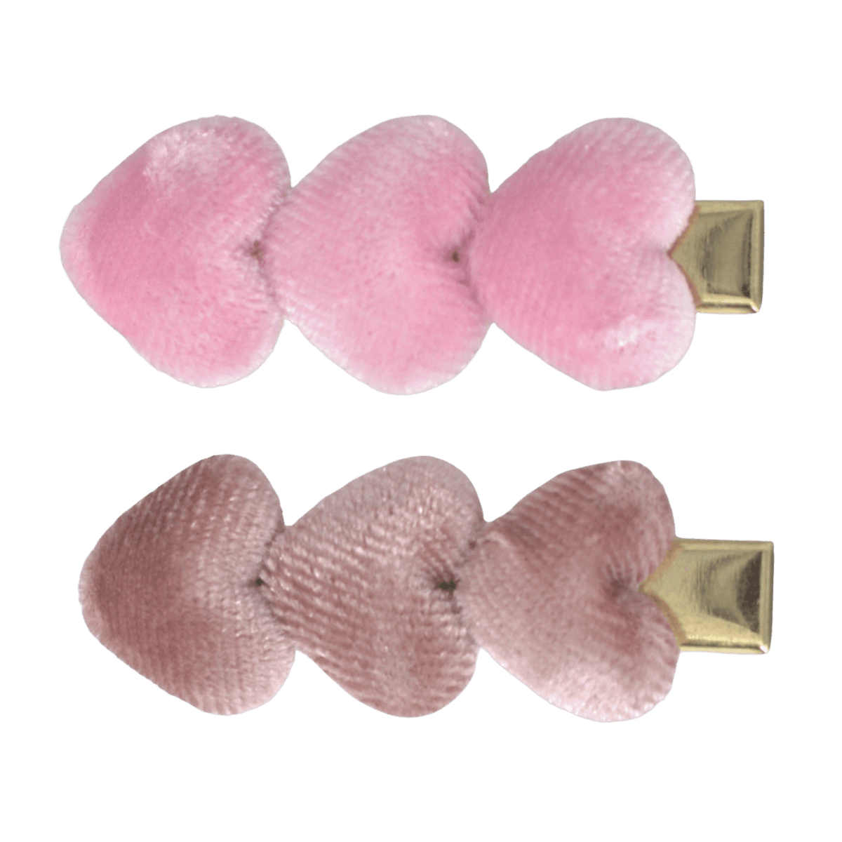 velvet hartjes haarspeldjes