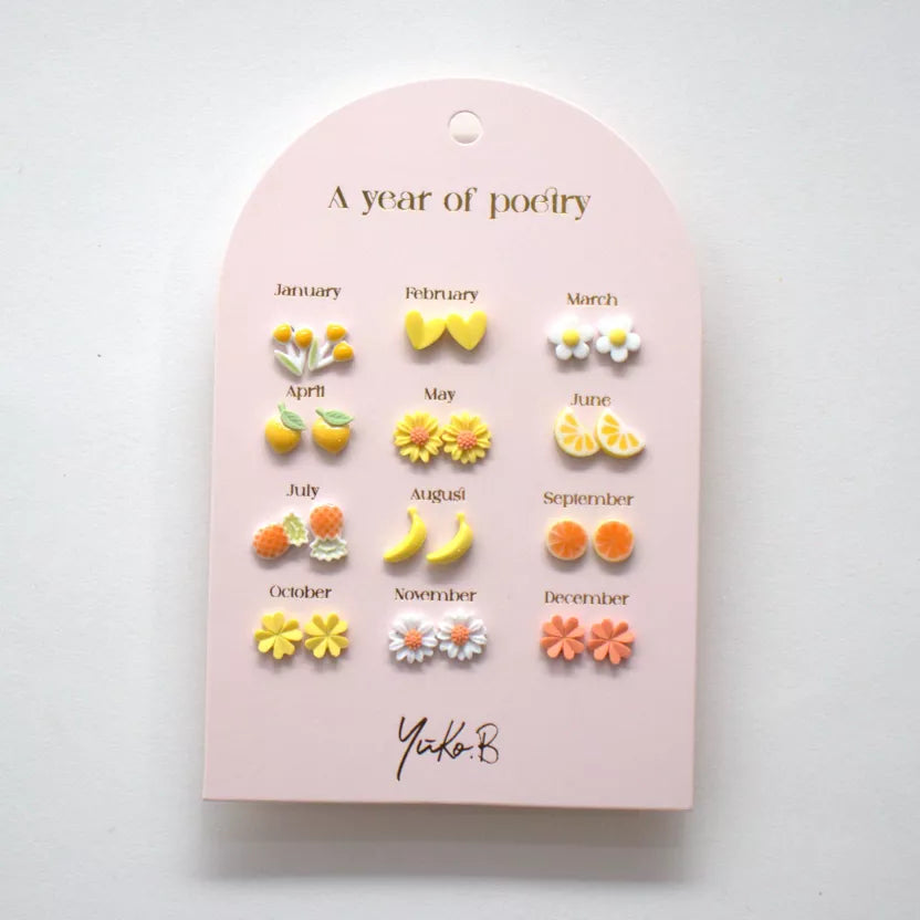 kinderoorringen kinderjuwelen kinderoorbellen geel oranje yuko B