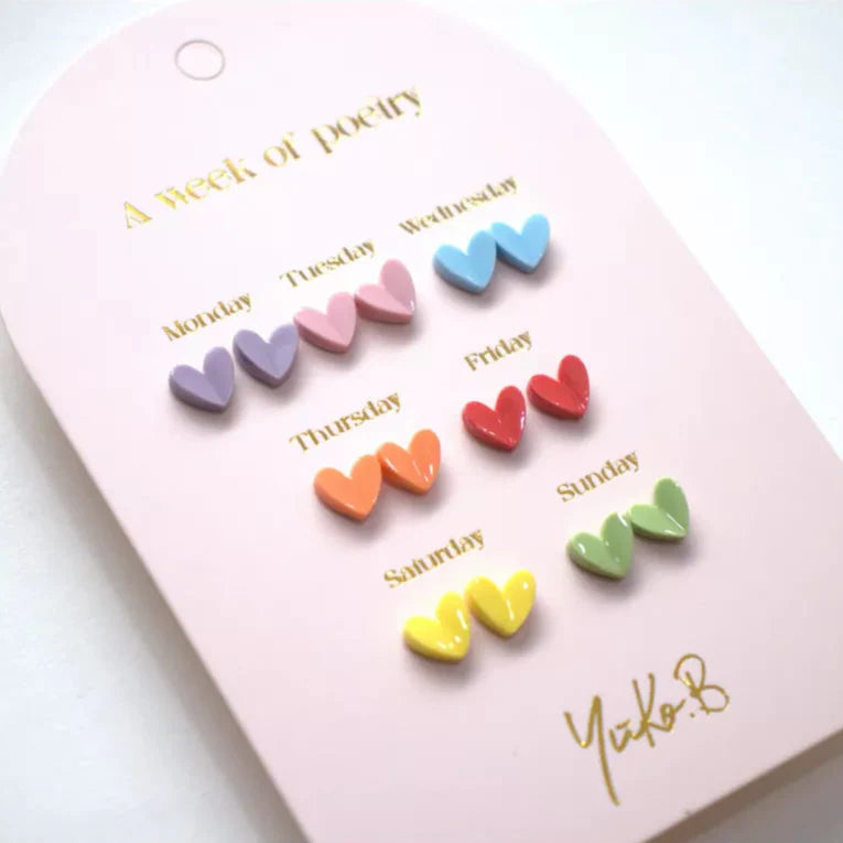 Oorbellen • Hartjes (7 paar)