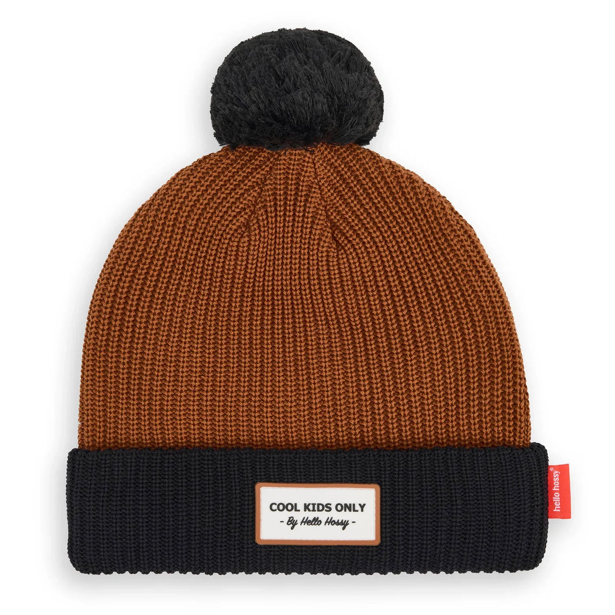 muts hello hossy pompon bruin zwart block blacky