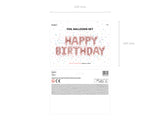 Folieballon Happy Birthday • Rosé Goud