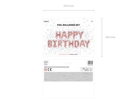 Folieballon Happy Birthday • Rosé Goud