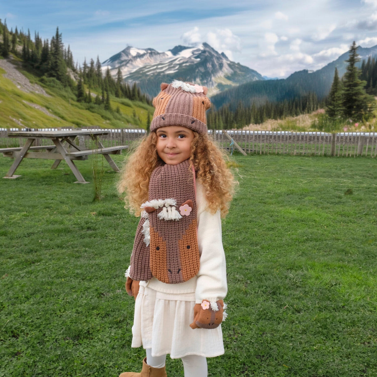 kinderhandschoenen bruin pony paard