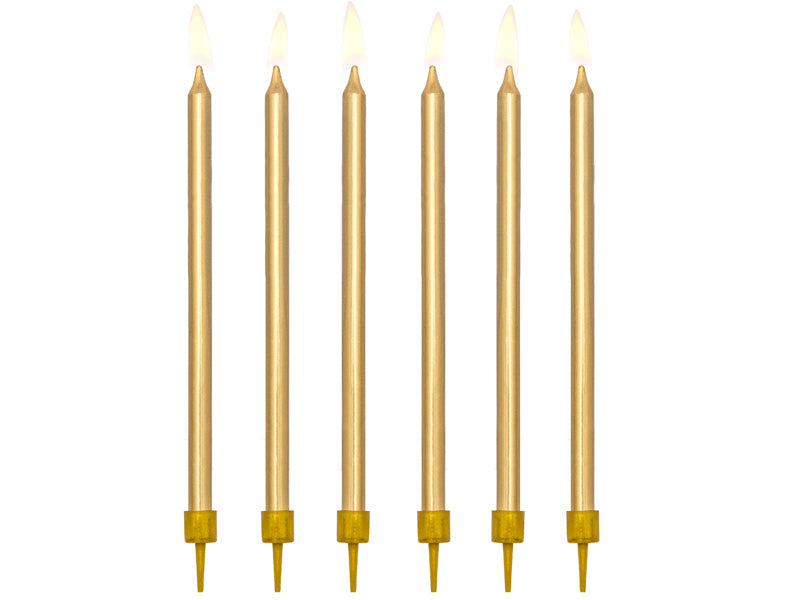Verjaardagskaarsen • Goud (12 stuks)