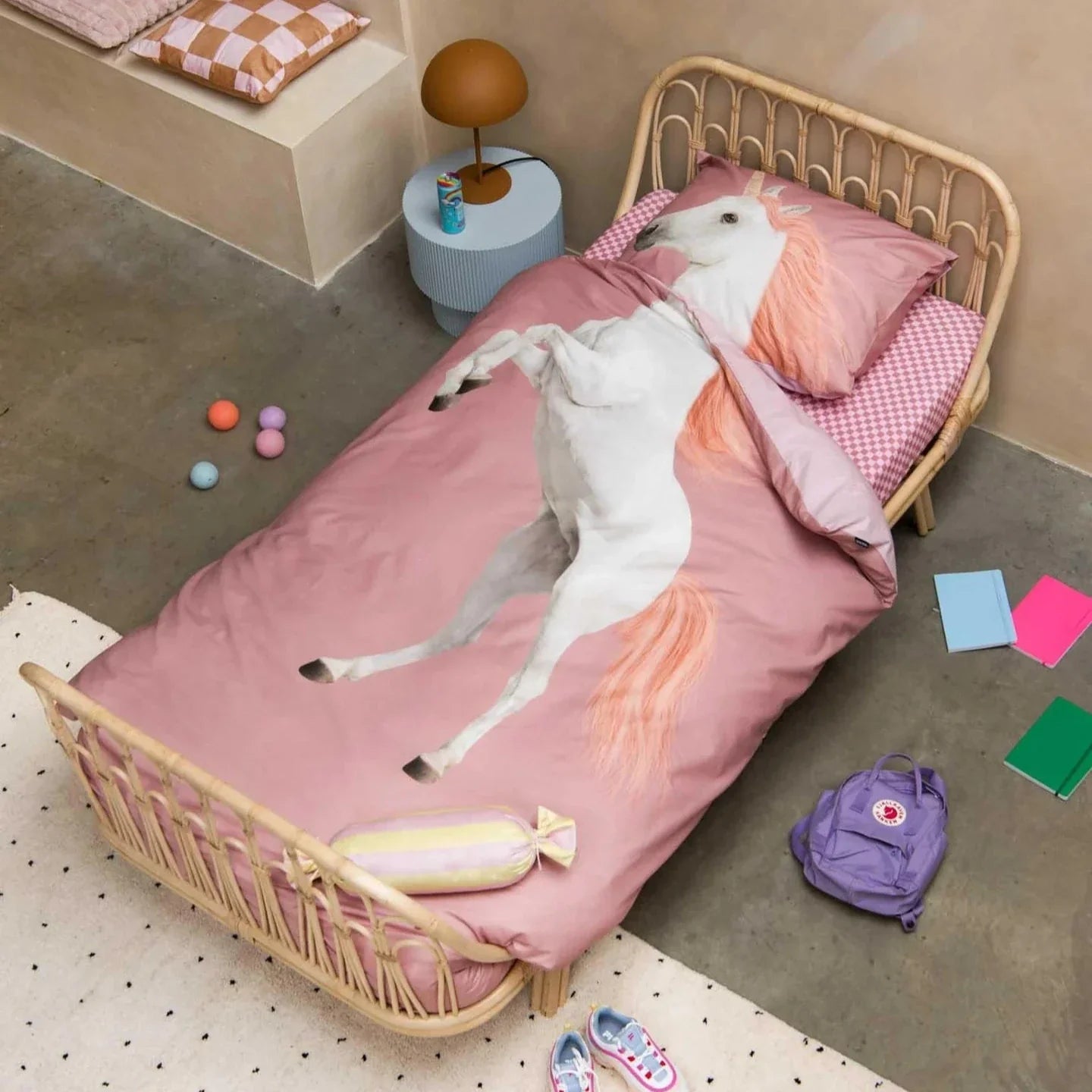 dekbed snurk amsterdam eenhoorn unicorn kinderdekbed eenpersoonsdekbed roze dekbedovertrek