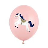 roze ballon paard