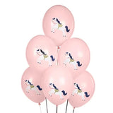 roze ballonnen paard