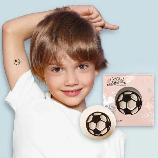 Inkt Pad + Inkt + Voetbal Tattoo • La Dot