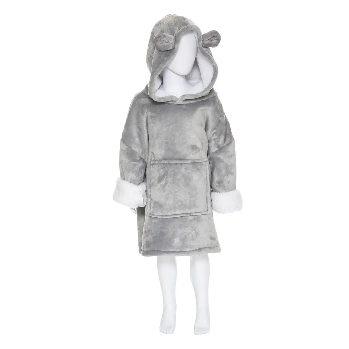 Grijze Beer Hoodie Plaid - Helloboy