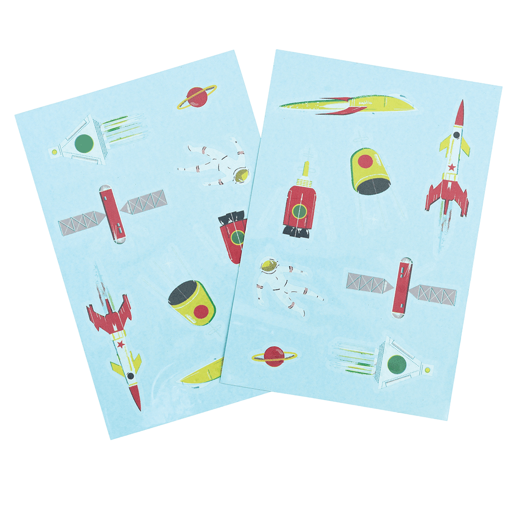 Ruimte Tattoos • 16 Stuks - Helloboy