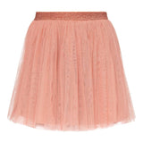 Roze tule rok Dawn Pink met glittertailleband, los getoond tegen een witte achtergrond.