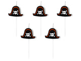 Verjaardagskaarsjes • Piraat (5 stuks) - Helloboy