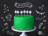 Verjaardagskaarsjes • Voetbal (6 stuks) - Helloboy