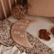 houten letterbord maan moon mijlpalenbord mijlpalen hout