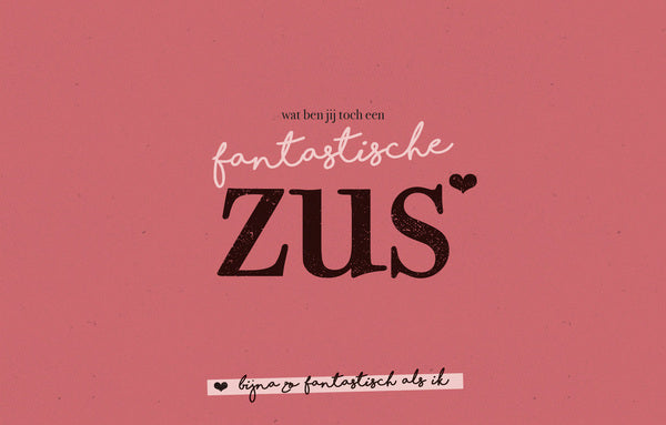 Wenskaart "wat ben jij toch een fantastische zus" - HelloBaby.be